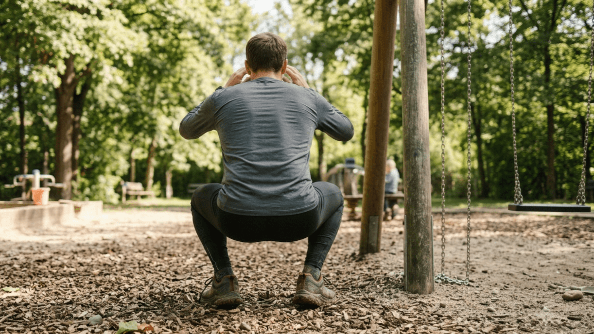 Functional-Training neben der Schaukel