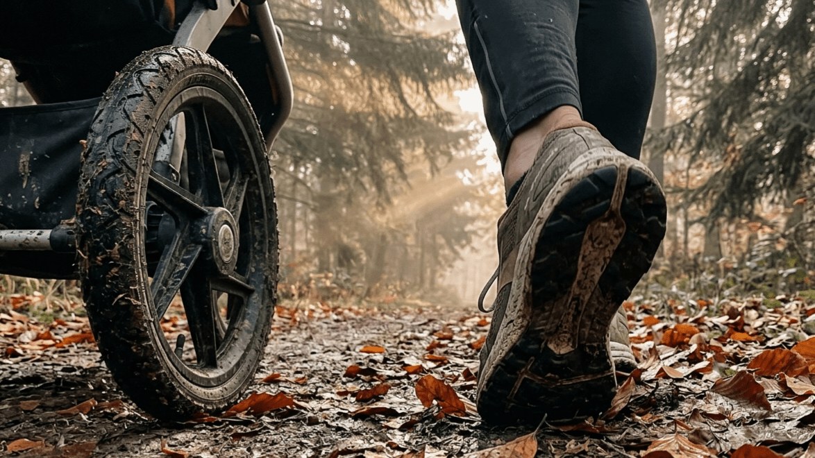 Trailrunning mit Kind mit Kinderwagen