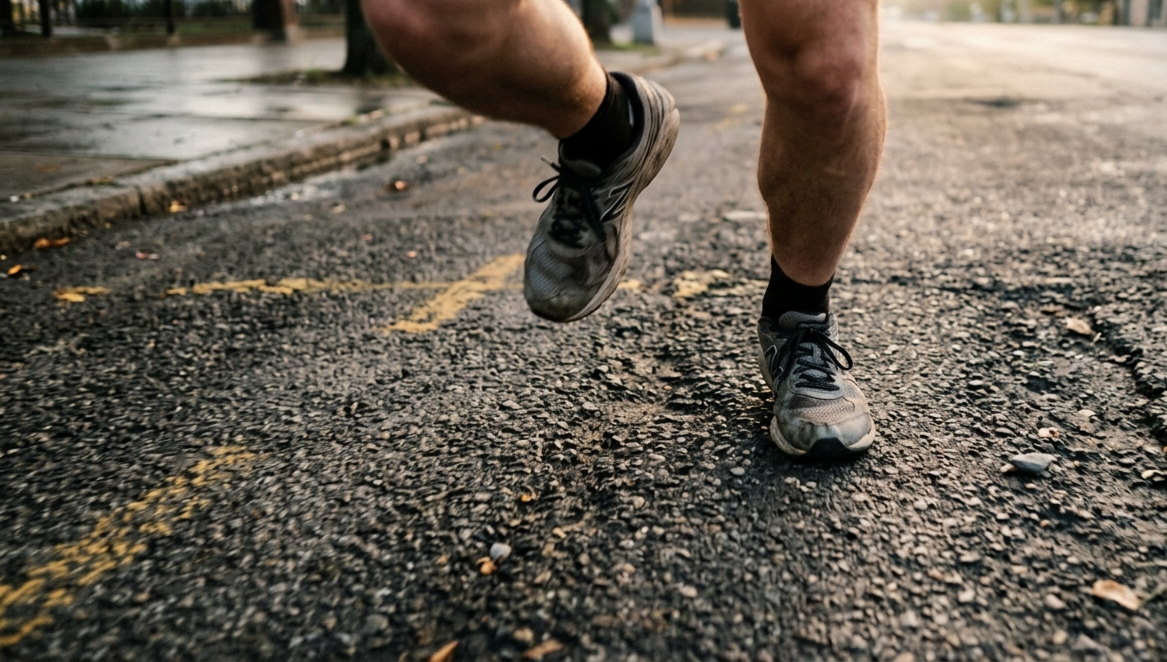 Läufer bei Lauf-ABC auf Asphalt