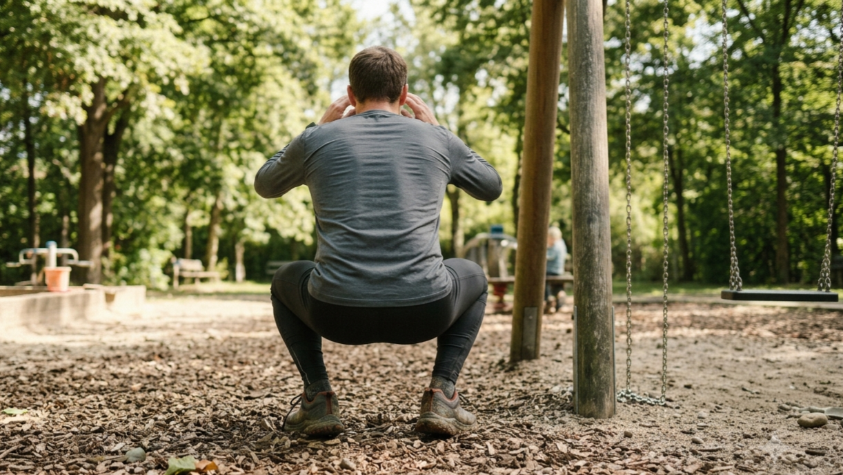 Functional-Training neben der Schaukel